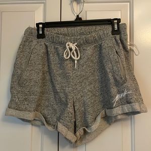 Pink brand grey sweat shorts